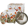 Porcelánový hrnek s infuzérem WILD BIRDS ml bílý