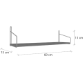 Kuchyňská police DUVAR 60 cm zlatá
