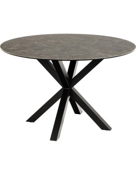 Kulatý jídelní stůl Heaven 120 cm černý mramor