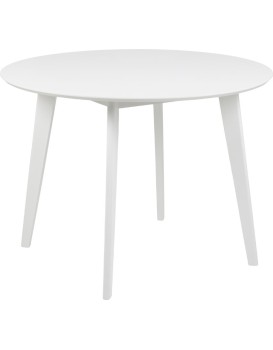 Kulatý jídelní stůl Roxby 105 cm bílý