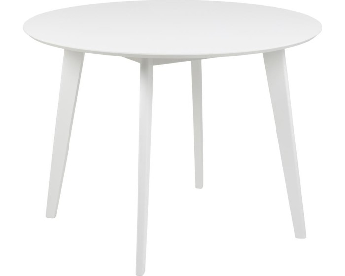 Kulatý jídelní stůl Roxby 105 cm bílý