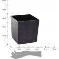 Květináč Flore 25x25 cm černý beton