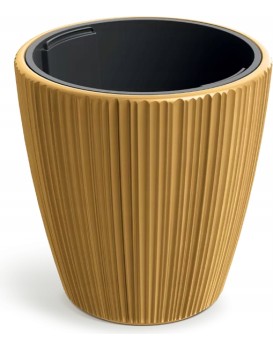 Plastový květináč OROS MIDDLE hořčičný