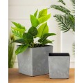 Květináč Flore 25x25 cm šedý beton