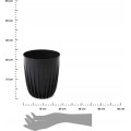 Květináč STRIPPED ECO VII 19 cm černý