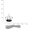 Nástěnný stojan na květiny GLORY 17 cm černý 