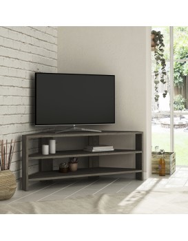 Rohový TV stolek Houseland Thales tmavá káva