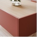 Konferenční stolek Color L97 červený/dub linea