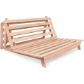 Rozkládací futonová pohovka LAYTI 01 140 cm z masivu/červená