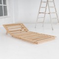 Rozkládací futonové křeslo LAYTI 02 90 cm z masivu/červené