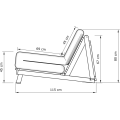 Rozkládací futonová pohovka LAYTI 01 140 cm z masivu/červená