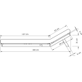 Rozkládací futonová pohovka LAYTI 01 140 cm z masivu/červená