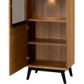 Vitrína Lazure 10 s LED osvětlením 60 cm dub Rustikal karamelový