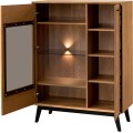 Vitrína Lazure 15 s LED osvětlením 95 cm dub Rustikal karamelový
