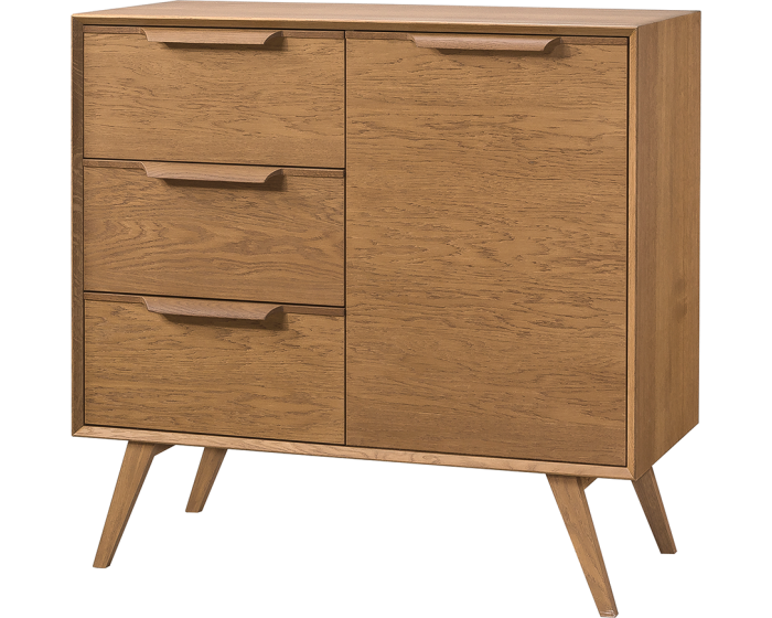 Komoda Leo 12 II 105 cm z masivu dub Rustikal karamelový