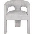 Designové čalouněné jídelní křeslo Leith stříbrnošedé
