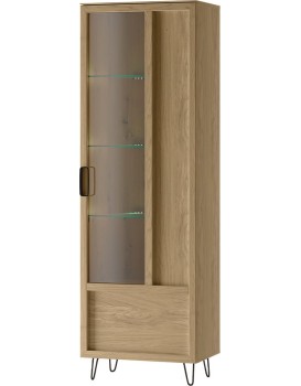 Vitrína Limbo 11 65 cm z masivu s LED osvětlením dub Artisan