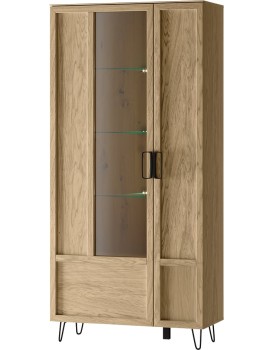 Vitrína Limbo 12 95 cm z masivu s LED osvětlením dub Artisan