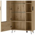 Vitrína Limbo 12 95 cm z masivu s LED osvětlením dub Artisan