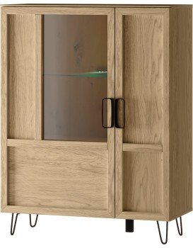 Vitrína Limbo 15 95 cm z masivu s LED osvětlením dub Artisan