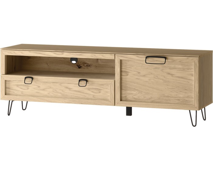 TV stolek Limbo 25 160 cm z masivu s LED osvětlením dub Artisan