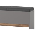 Čalouněná lavice Livorno 65 165 cm šedá/dub Wotan