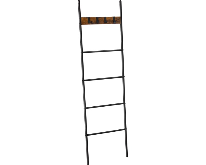 Žebřík na ručníky Vasagle COZY černý