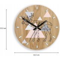 Dřevěné nástěnné hodiny Los 33 cm dub přírodní