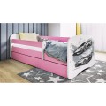 Dětská postel Babydreams závodní auto růžová
