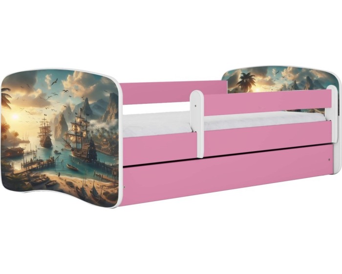 Dětská postel Babydreams loď růžová