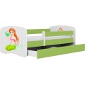 Dětská postel Babydreams mořská panna zelená