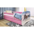 Dětská postel Babydreams běžící kůň růžová