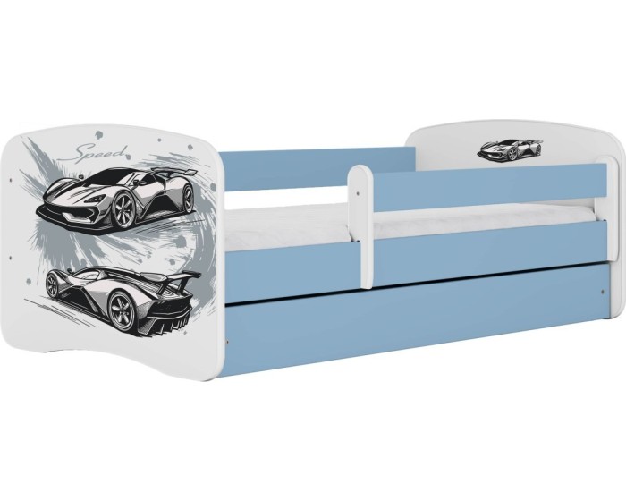 Dětská postel Babydreams závodní auto modrá