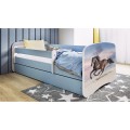 Dětská postel Babydreams běžící kůň modrá