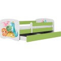 Dětská postel Babydreams dinosauři zelená