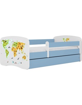 Dětská postel Babydreams mapa světa modrá