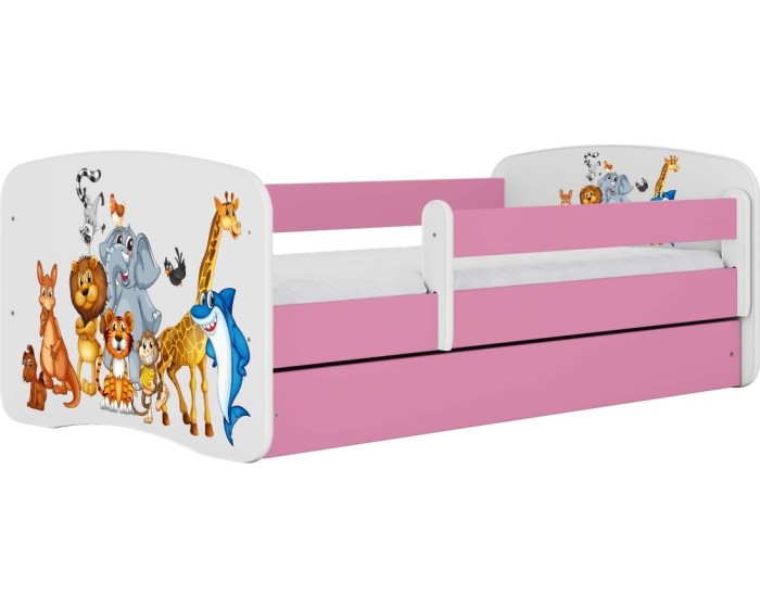 Dětská postel Babydreams zvířátka růžová
