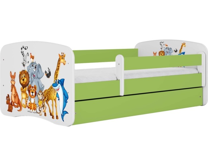 Dětská postel Babydreams zvířátka zelená