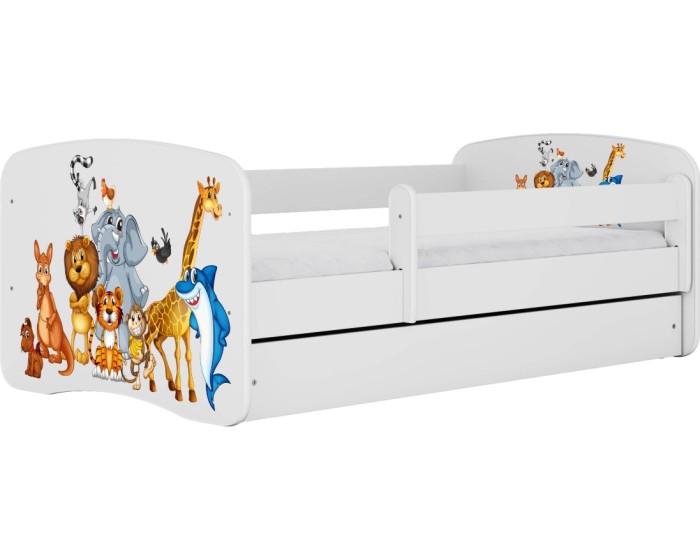 Dětská postel Babydreams zvířátka bílá