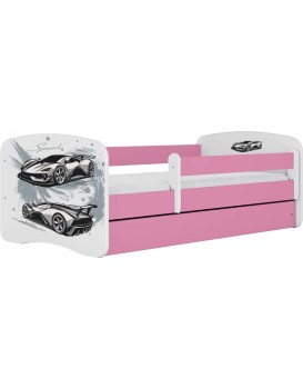 Dětská postel Babydreams závodní auto růžová