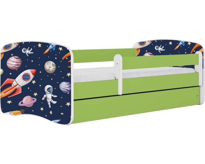 Dětská postel Babydreams vesmír zelená