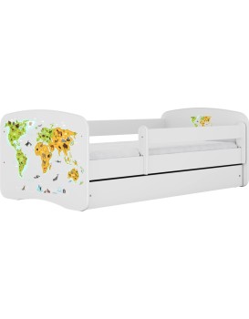 Dětská postel Babydreams mapa světa bílá
