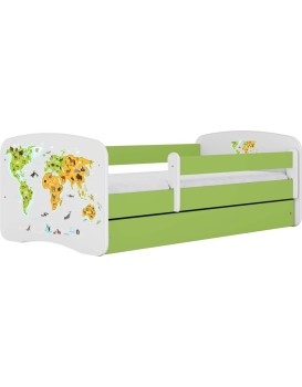 Dětská postel Babydreams mapa světa zelená