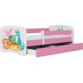 Dětská postel Babydreams dinosauři růžová