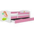Dětská postel Babydreams mořská panna růžová