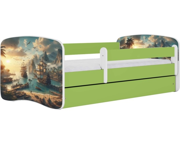 Dětská postel Babydreams loď zelená