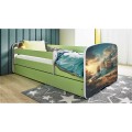Dětská postel Babydreams loď zelená