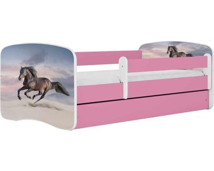 Dětská postel Babydreams běžící kůň růžová