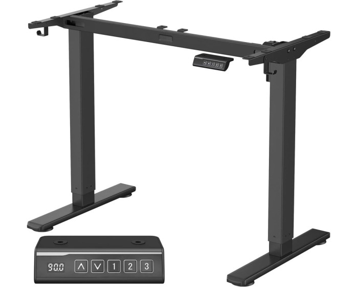 Nastavitelný elektrický rám pracovního stolu Vasagle Prom 90/140 cm černý