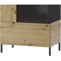 Vitrína Lucas II 10 65 cm dub Artisan/černá
